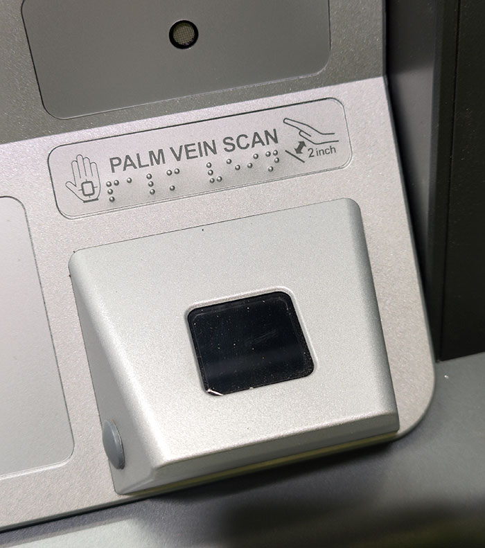 This ATM Has A Palm Vein Scanner