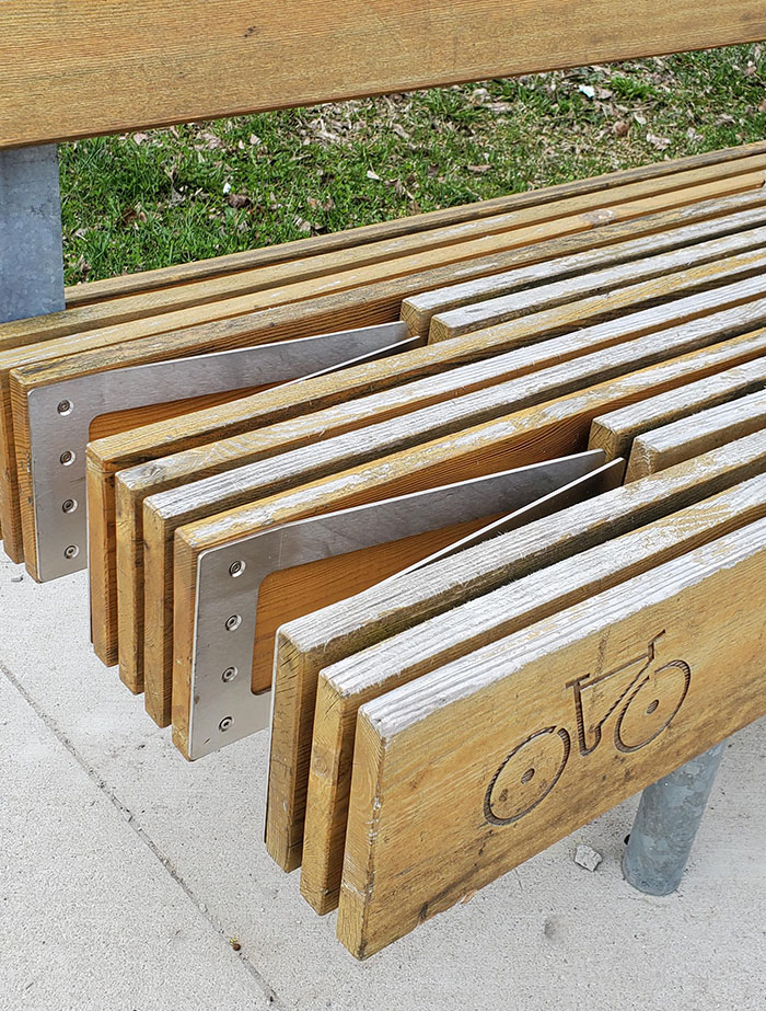 This Bench Has A Spot To Park Your Bike