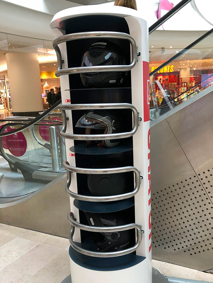 This Mall In Paris Has A Lockup For Your Motorcycle Helmets