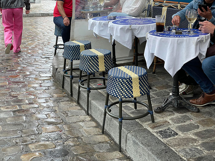 These Chairs In Paris Cut To Fit The Sidewalk