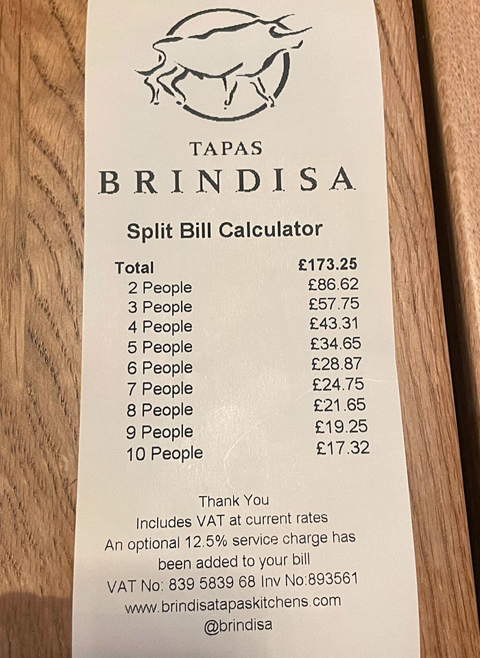 This Restaurant Bill Is Automatically Split