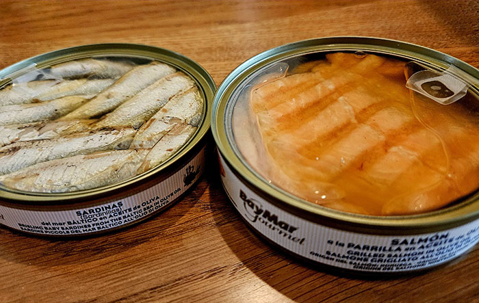 This Company Uses Clear Lids For Their Tin Cans So You Can See The Fish Produce Inside