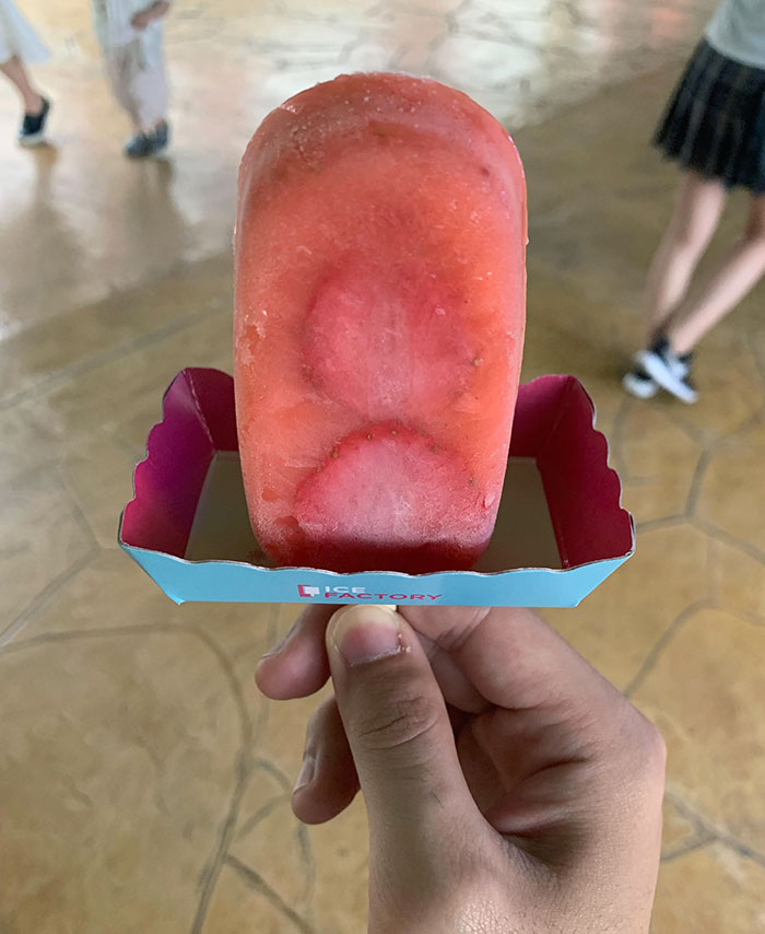 This Ice Lolly I Bought In Korea Has A Little Tray To Prevent It From Melting All Over Your Hands