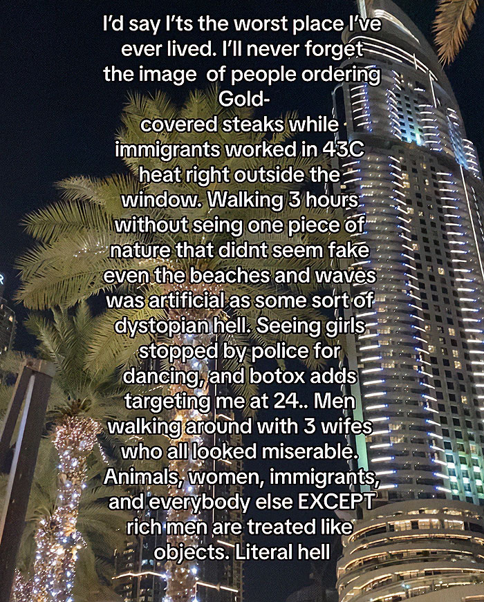 “Dystopian Hell”: Woman Goes Viral For Exposing The Dark Side Of Living In Dubai