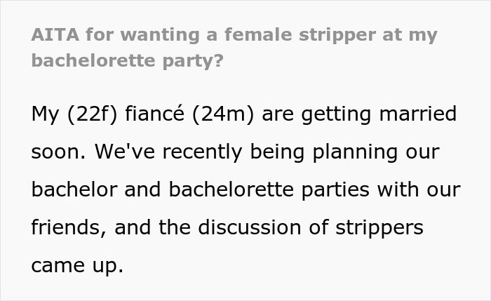 “Wouldn’t Explain How”: Man Upset His Fiancée Wants A Female Stripper At Her Bachelorette