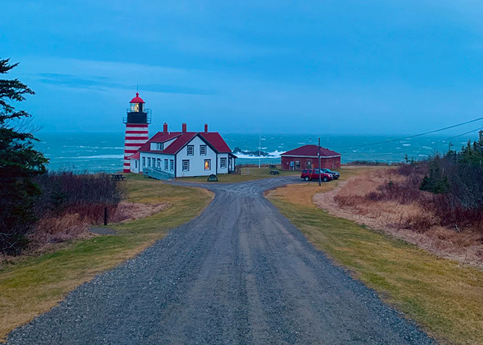 West Quoddy Head Lighthouse On Passamaquoddy Bay, Maine (Easternmost Point In The Contiguous United States)