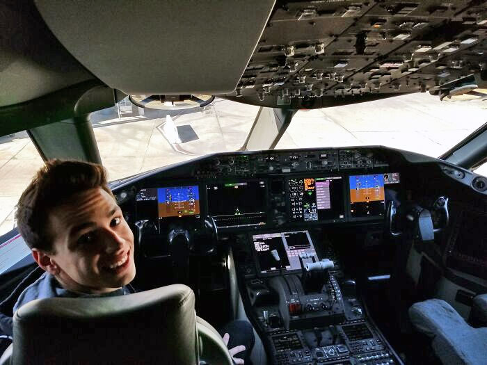 I Asked To Take A Photo Of The Flight Deck Of The 787-9. The Captain Said, "No, I Have A Better Idea". The Excitement Of Sitting In The Captain's Seat Never Fades