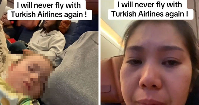 Furious Mom Calls Out Turkish Airlines After 11-Hour Flight Holding Baby While On Her Period