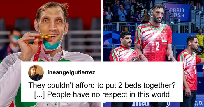 World’s Tallest Paralympian From Iran Sleeps On Floor Due To Bed Size Issues