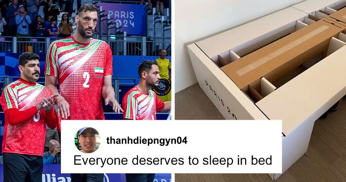 8-Foot Tall Paralympic Champion Sleeps On The Floor Due To Bed Size Issues