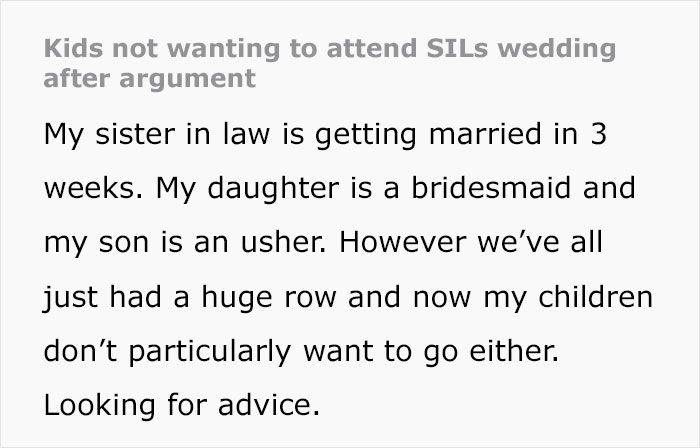 Teens Will Bail On Aunt's Wedding 3 Weeks In Advance After Facing Backlash From Her In An Argument