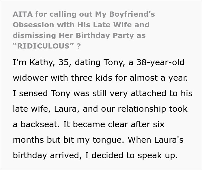 Man Lashes Out At GF For Disrespecting His Late Wife’s Birthday Party, Gets Dumped