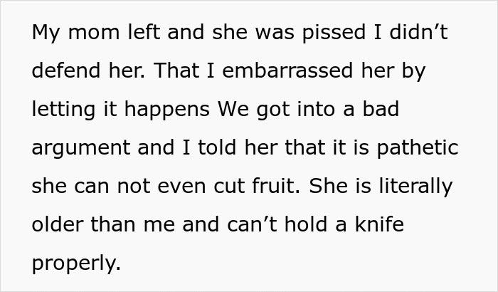 Woman Doesn't Even Know How To Cut Fruit, MIL Calls Her Pathetic