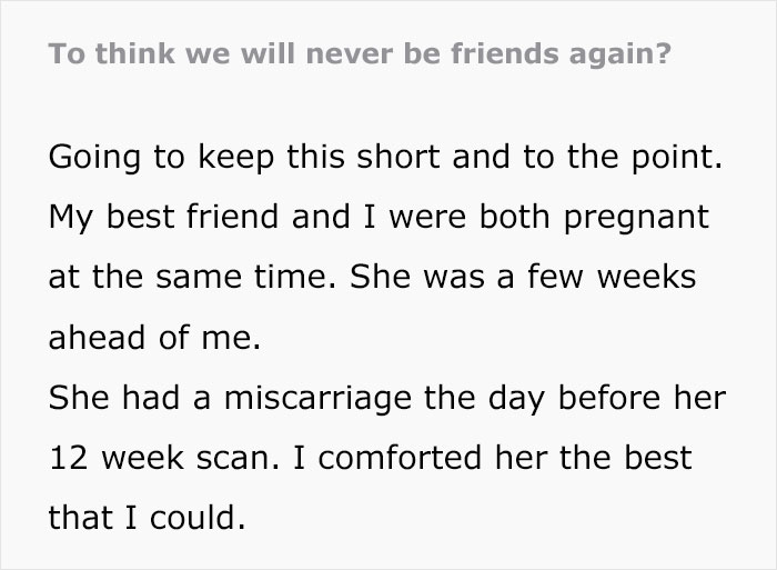 Friendship Crumbles As Pregnant Woman’s Friend Suffers A Miscarriage, Can’t Handle Seeing The Bump