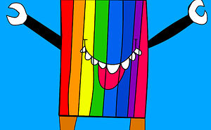 Rainbow Monster Doodle Drawing