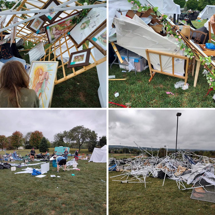 A Severe Storm Ripped Through The Enchanted Fairy Festival In Central Pennsylvania, Destroying Vendor Tents And Causing Tens Of Thousands Of Dollars In Damage