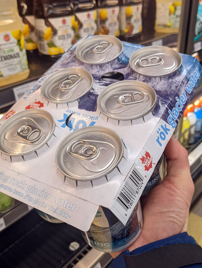 Cardboard Rings For This 6-Pack Instead Of The Plastic Ones