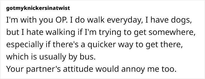 Woman Livid As Her Walking-Obsessed Partner Doesn't Let Her Take Bus, She Finally Snaps