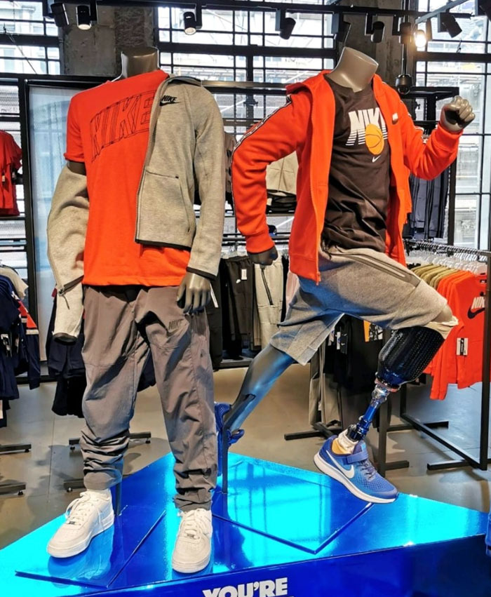 This Nike Kids Mannequin Has A Prosthetic Leg