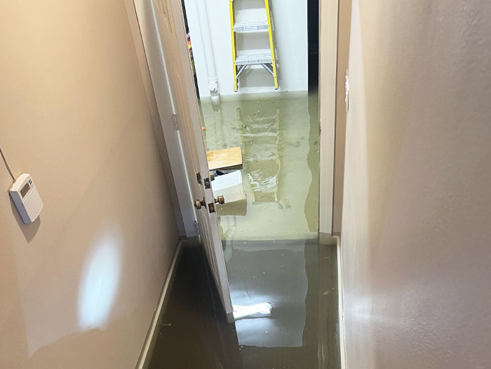 Water In My Parents' Garage From Hurricane Helene. It's Going To Get Worse. Luckily, The Entire First Floor Of Their House Is A Garage. It Was About 10 Inches When This Was Taken