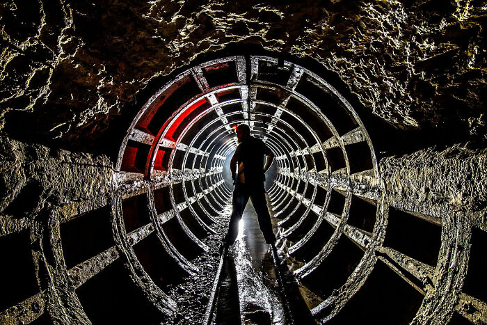 Deep Drainage Tunnel In Odesa Catacombs