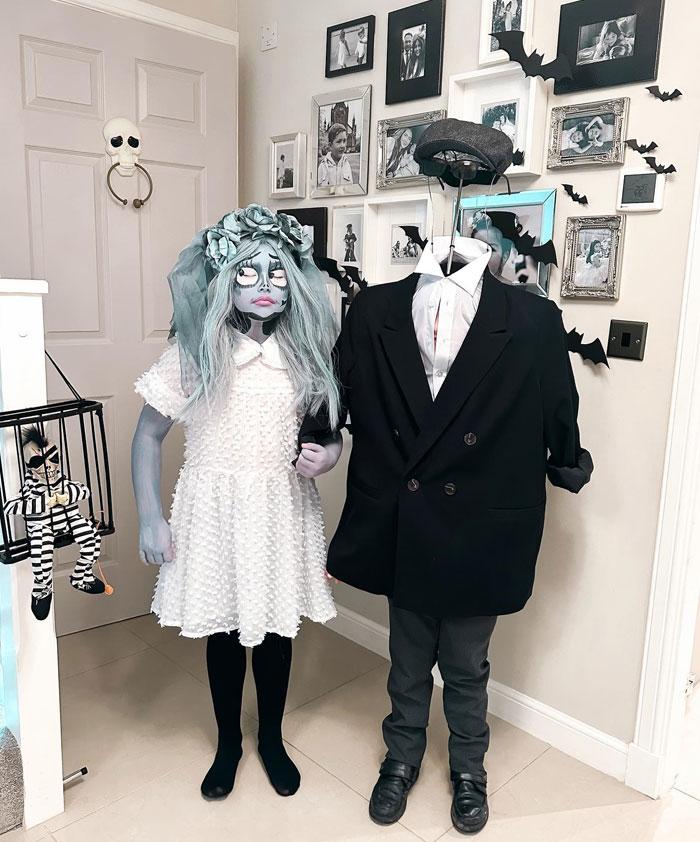 My Little Corpse Bride And Invisible Man Are Off To The School Halloween Disco