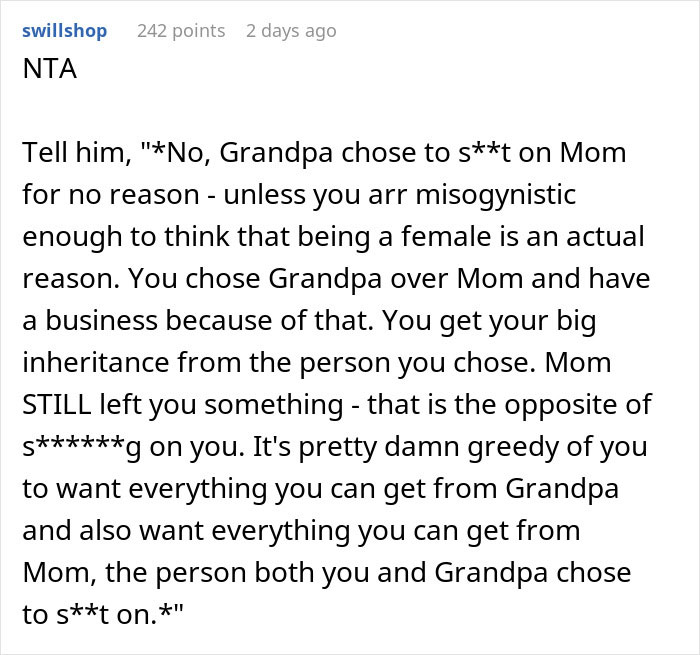 Man Can’t Understand Why He Didn’t Get Equal Inheritance, Gets A Reality Check From Sister