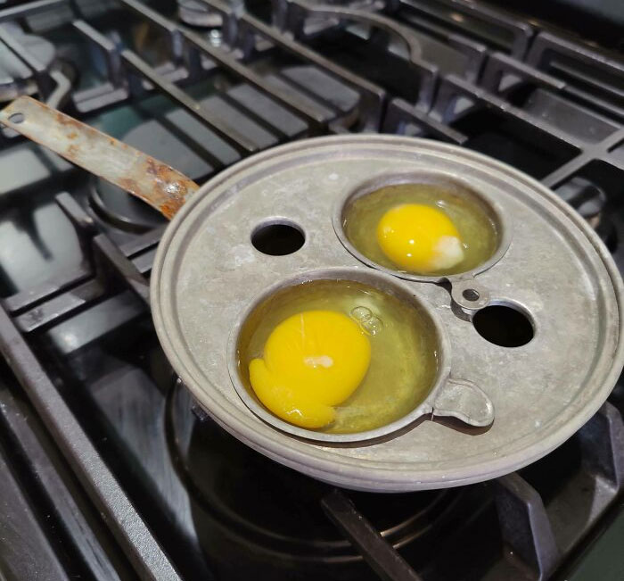 Still Using Grandma's 1940's Egg Poacher For My Morning Breakfast