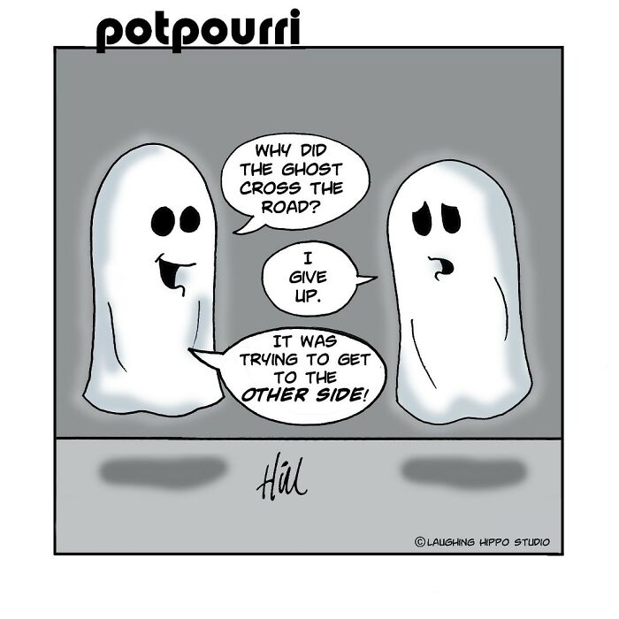 Witty One-Panel Comics By "Laughing Hippo Studio" (Halloween Edition)