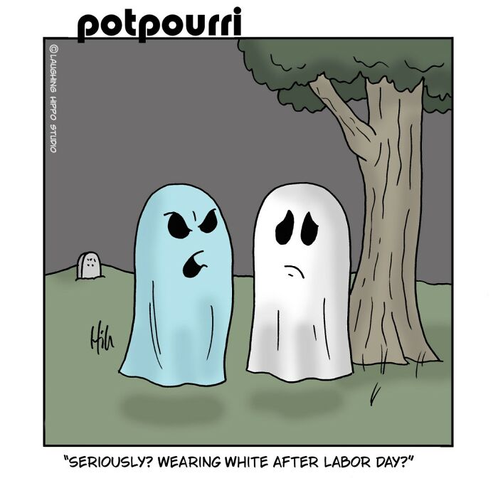 Witty One-Panel Comics By "Laughing Hippo Studio" (Halloween Edition)