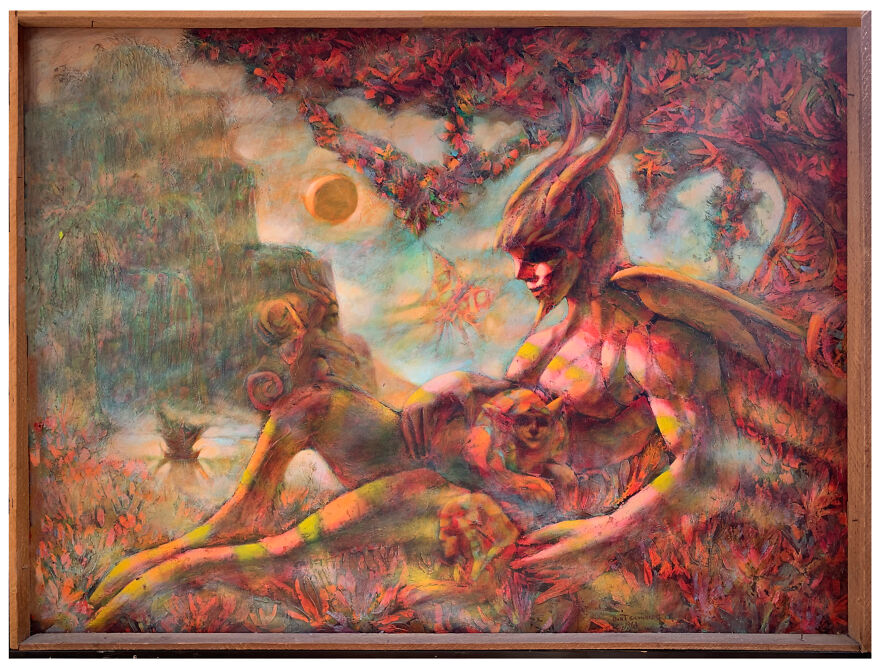 Burt Shonberg Title Unknown (Magic Landscape: Lucifer In The Garden)” (1961), Casein On Panel. This Masterpiece Will Be Included In The Exhibition