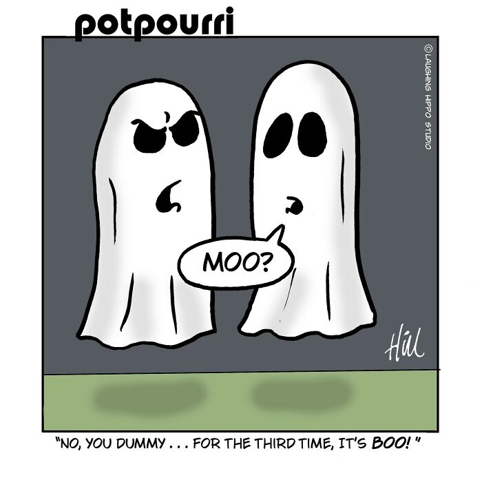 Witty One-Panel Comics By "Laughing Hippo Studio" (Halloween Edition)