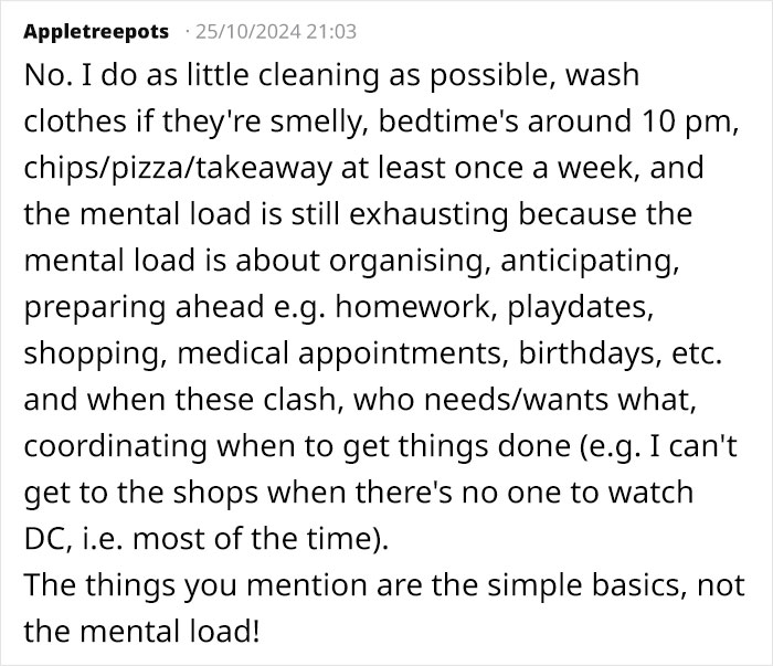 Husband Thinks Wife Is Exaggerating Her 'Mental Load': "Seriously Annoyed"