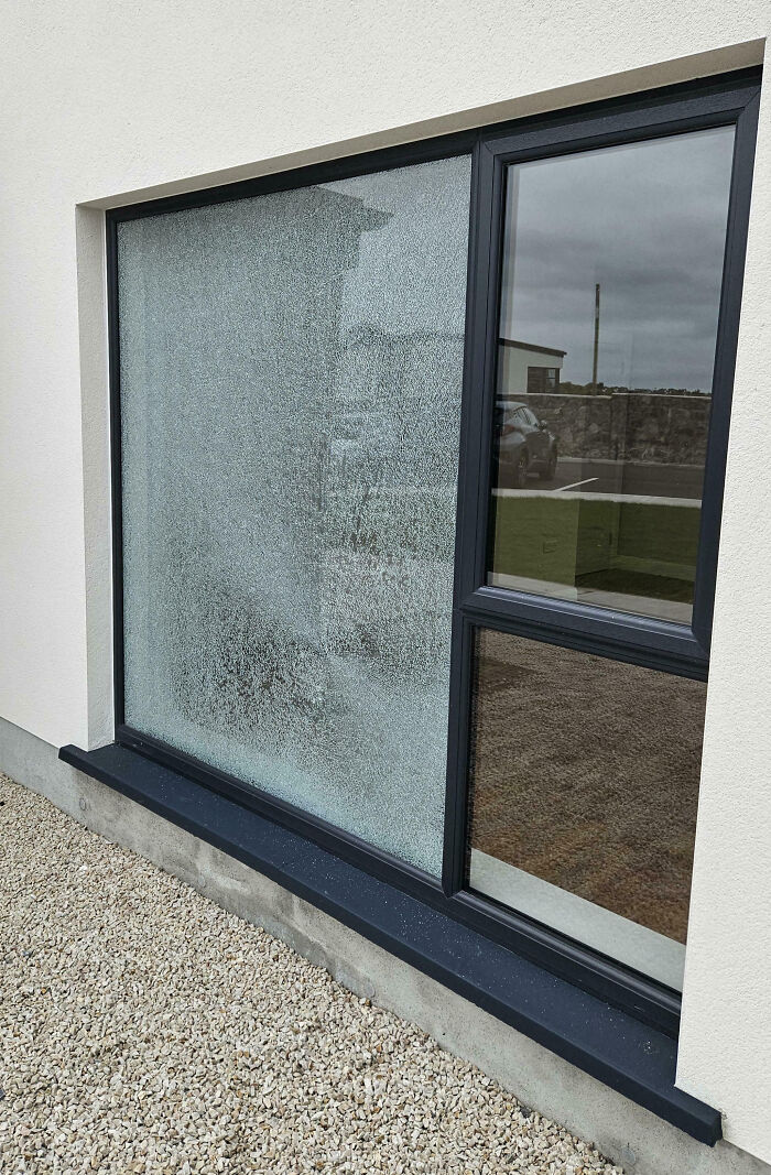 My Fiancé And I Bought Our First Home A Month Ago. Not Living In The Place Yet, But Today We Found Our Front Window Shattered