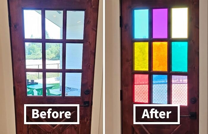 Your Windows Are About To Be The Envy Of Every Rainbow! Colorful Transparent Window Film Will Transform Your Home Into A Stained-Glass Wonderland