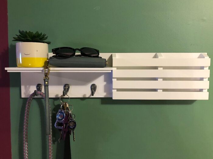 Your Entryway Is About To Be More Organized Than Your Sock Drawer! This Floating Shelf Is The Stylish Solution For Keeping Keys, Mail, And Clutter At Bay