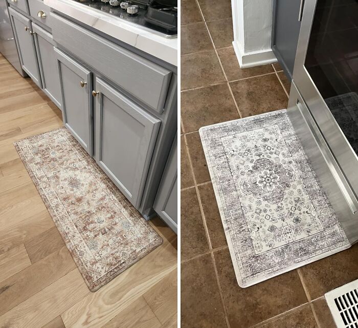 Who Needs A Foot Massage When You Have These? Okay, Maybe You Still Need A Foot Massage, But These Cushioned Kitchen Mats Will Definitely Make Standing At The Sink A Whole Lot More Comfortable