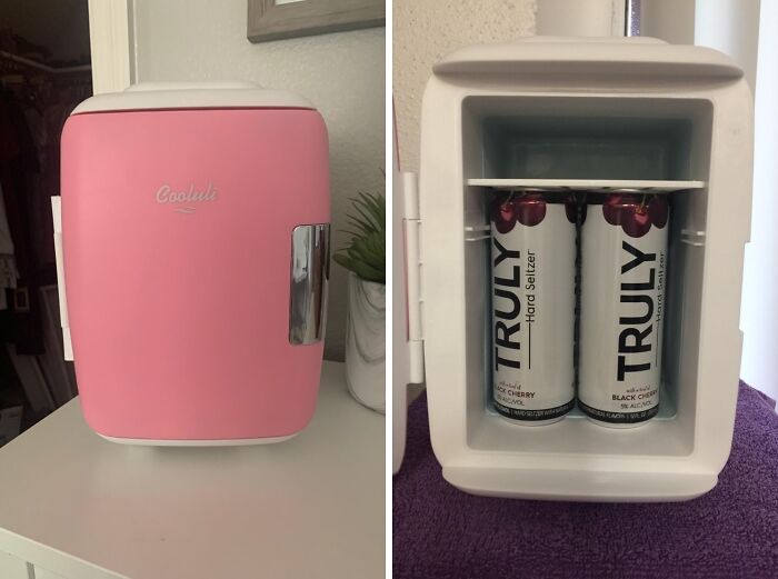 Dorm Room Essentials Just Got A Whole Lot Cooler! This Mini Fridge Is The Perfect Size For Stashing Your Snacks, Drinks, And Skincare 