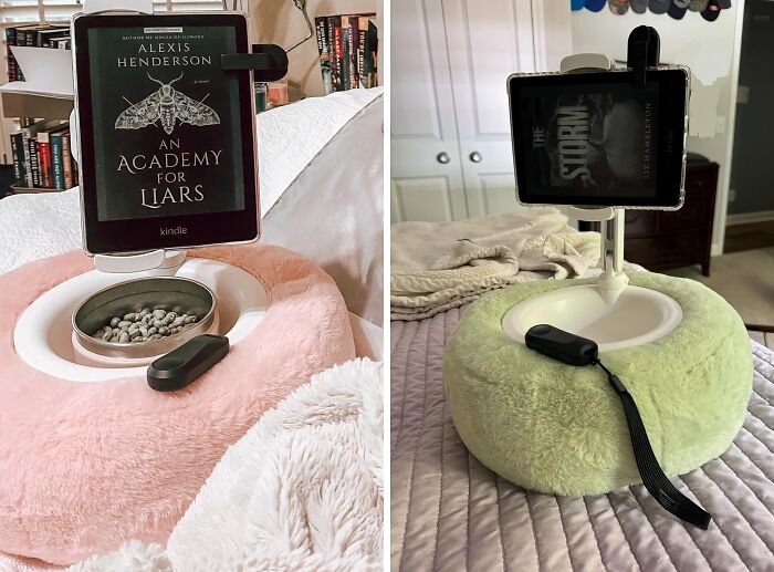  Nothing Else Can Keep Your Snacks, Kindle, And Comfort In Check Quite Like This Brilliant Tablet Stand Pillow 