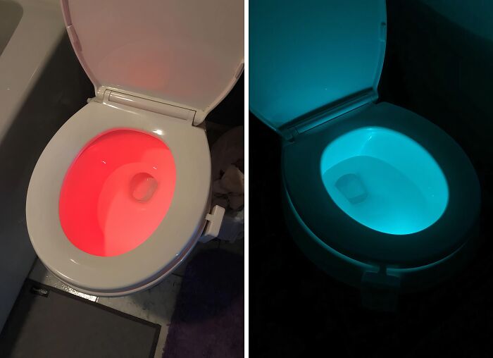  Toilet Night Lights Will Help You Keep That Blissfull Half-Asleep Feeling While Nature Calls At Night. No Neon Lights To Wake You Up!