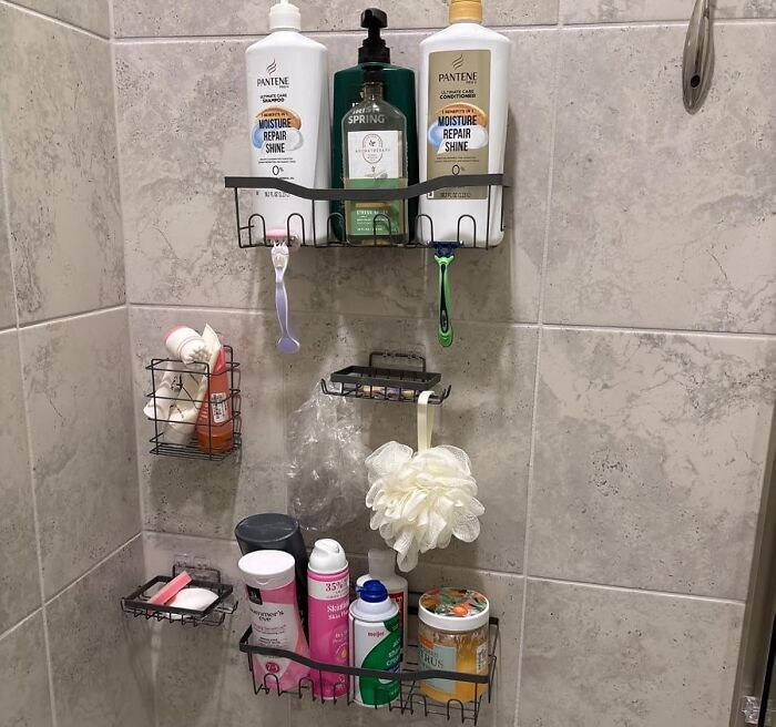 An Adhesive Shower Caddy Is The Renter Friendly Way To Keep Your Shower Organized