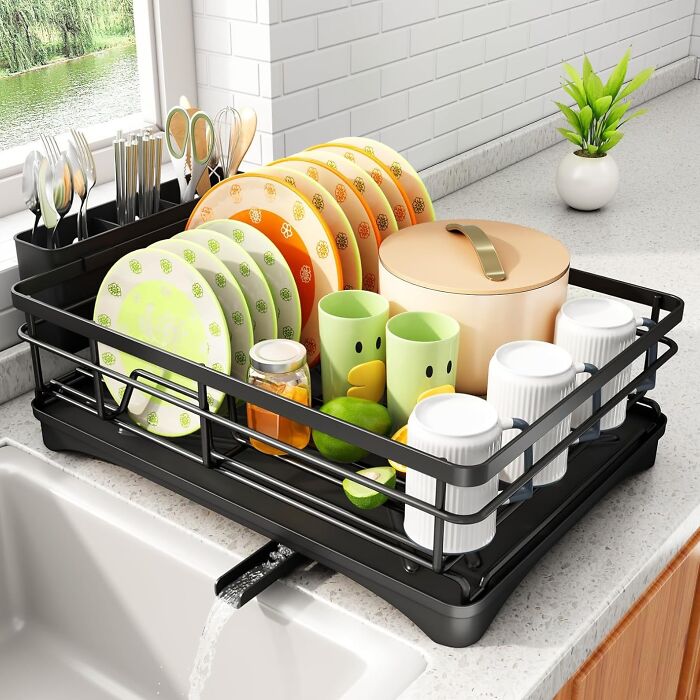  Say Adios To Your Faded And Cracked Plastic Drying Rack And Replace It With This Sleek Dish Drying Rack Instead