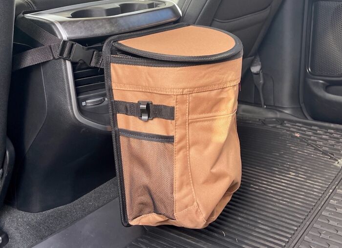  This Spill-Proof Car Trash Can Is A Must For Anyone Who Has Some Messy Passengers In The Back