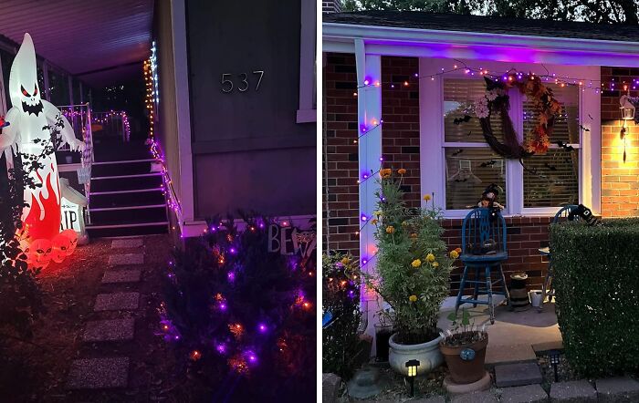  Purple And Orange Halloween Lights Will Make Your Porch Look Spooktacular