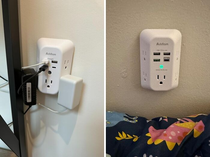 Outlet Overload Got Your Home Looking Like A Tangled Mess Of Wires? This Addtam 5-Outlet Extender With 4 USB Ports Is The Multi-Tasking Marvel That Will Keep Your Devices Charged And Your Space Organized