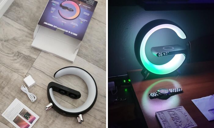 This Smart LED Table Lamp Is So Multi-Talented, It's Like Having A Personal Assistant, Dj, And Alarm Clock All Rolled Into One Stylish Package. (Just Don't Ask It To Do Your Taxes)