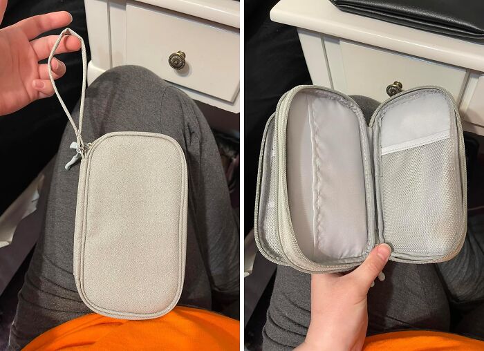 This Cable Organizer Pouch Is Like A First-Class Suite For Your Electronics, Keeping Them Pampered And Organized In Their Own Private Compartments (No Tiny Shampoo Bottles Included Though)