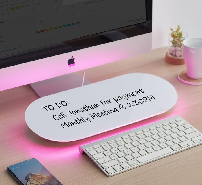  This Glass Desktop Whiteboard Is Way Chicer Than Flimsy Neon Sticky Notes All Over The Place