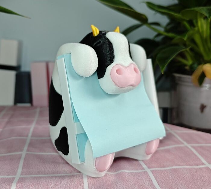 Don't Have A Cow Every Time You Forget Something. Let This Sticky Note Holder Take Care Of Things