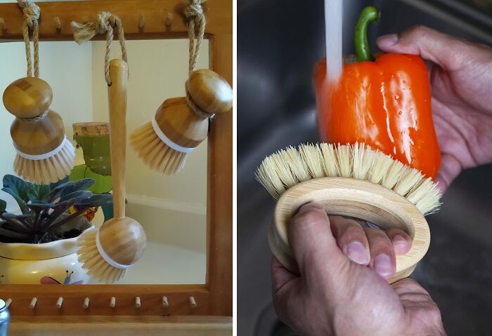 These Eco Friendly Cleaning Brushes Will Make You Feel Less Guilty But Also Gives Your Kitchen That Cottage Core Charm